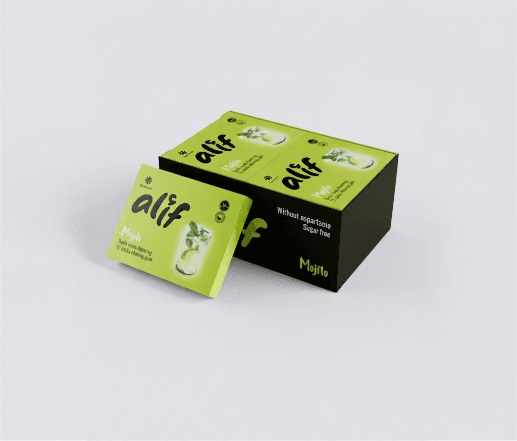 Alif mojito chewing gum box